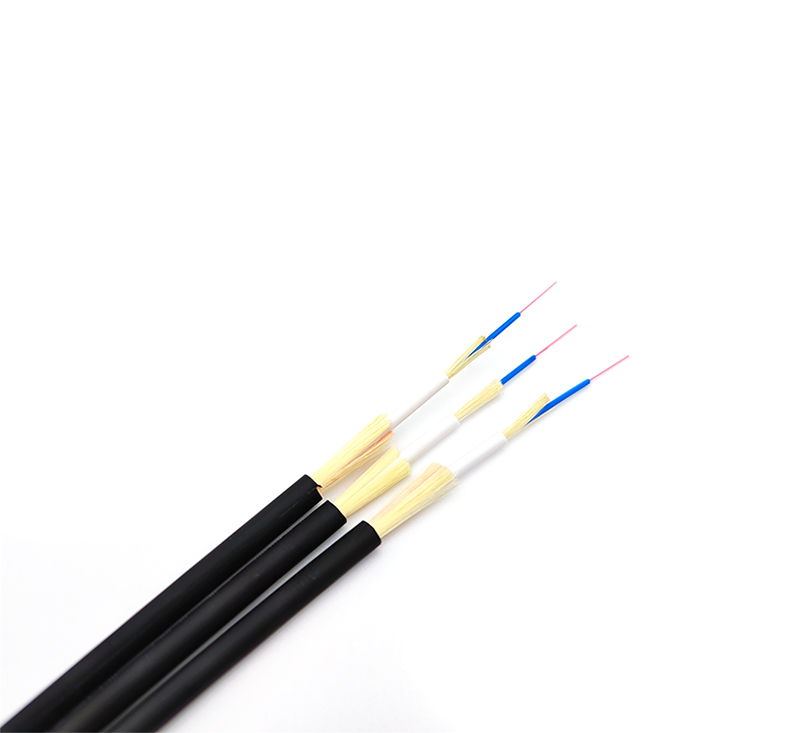 Double Jacket FTTH Round Drop Cable Fiber Optic Cable With Aramid Yarn Strength Member