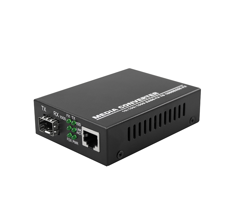 Gigabit Ethernet 10/100/1000M SFP Port Optical Fiber Media Converter